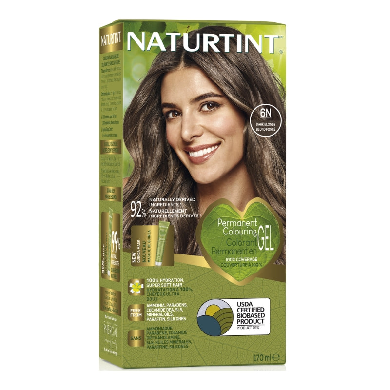 Naturtint Colorant permanent gel 6N - Blond Foncé Permanent colouring gel 6N - Dark blonde