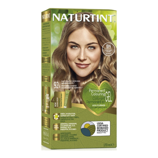 Naturtint Colorant permanent gel 8N - Blond Blé Permanent colouring gel 8N - Wheat germ blonde