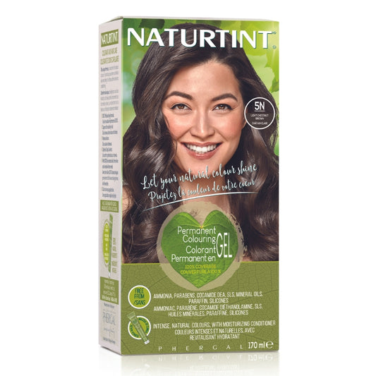 Naturtint Colorant permanent gel 5N - Châtain Clair Permanent colouring gel 5N - Light chestnut brown