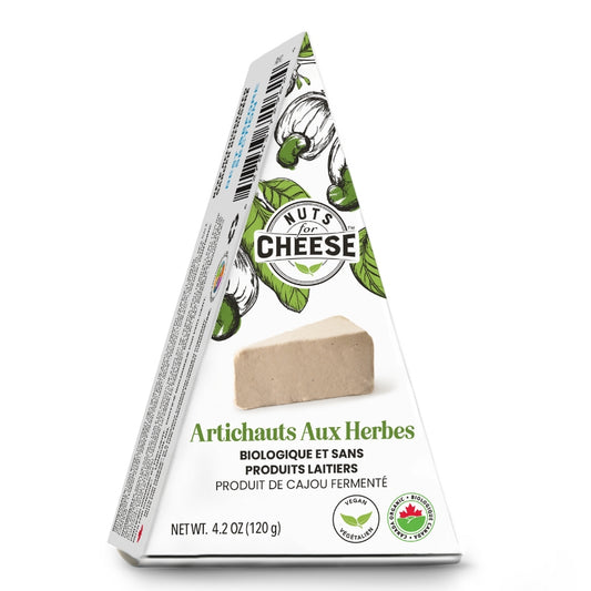 Nuts for cheese Fromage végétal Cajous Artichauts aux Herbes Cheese dairy free - Artichoke & herb