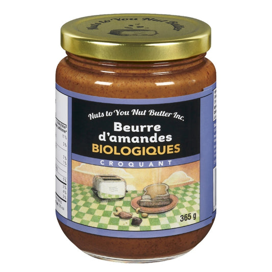 Nuts to you Beurre d'amandes Biologique Croquant  Crunchy Almond Butter - Organic