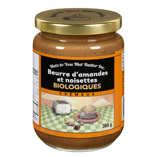 Nuts to you Beurre d'Amandes et Noisettes Biologiques Crémeux Smooth Almond Hazelnut Butter - Organic