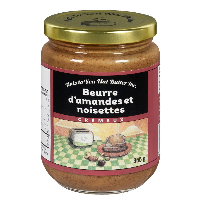 Nuts to you Beurre d'Amandes et Noisettes Crémeux Smooth Almonds Hazelnuts Butter