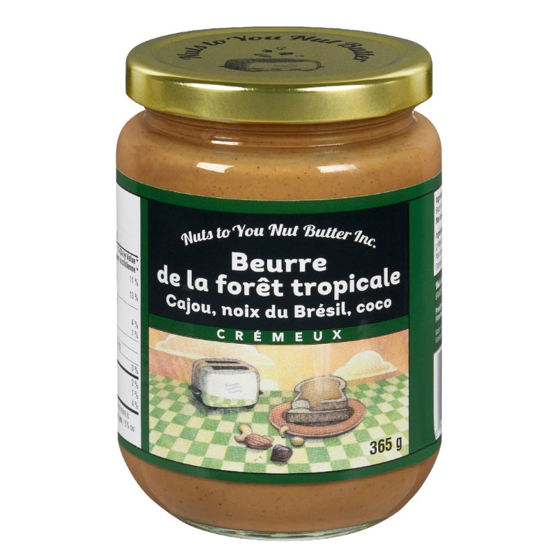 Nuts to you Beurre de la Forêt Tropicale & Noix de Coco Crémeux Smooth Rainforest Nut Butter with Coconut