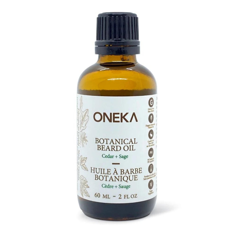 Oneka Huile à barbe botanique - Cèdre & Sauge Botanical beard oil - Cedar & Sage