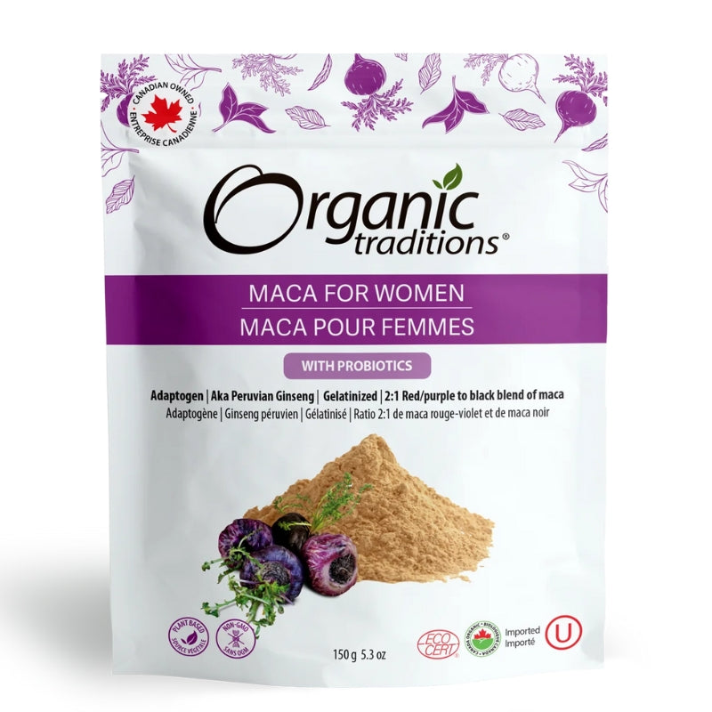 Organic traditions Maca Bio pour Femme avec Probiotiques Maca for Women with Probiotics