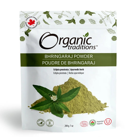 Organic traditions Poudre de Bhringaraj Bio Bhringaraj Powder Organic