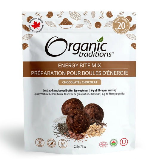 Organic traditions Mélange de Boules  D'Énergie Chocolat Energy Bite Mix Chocolate