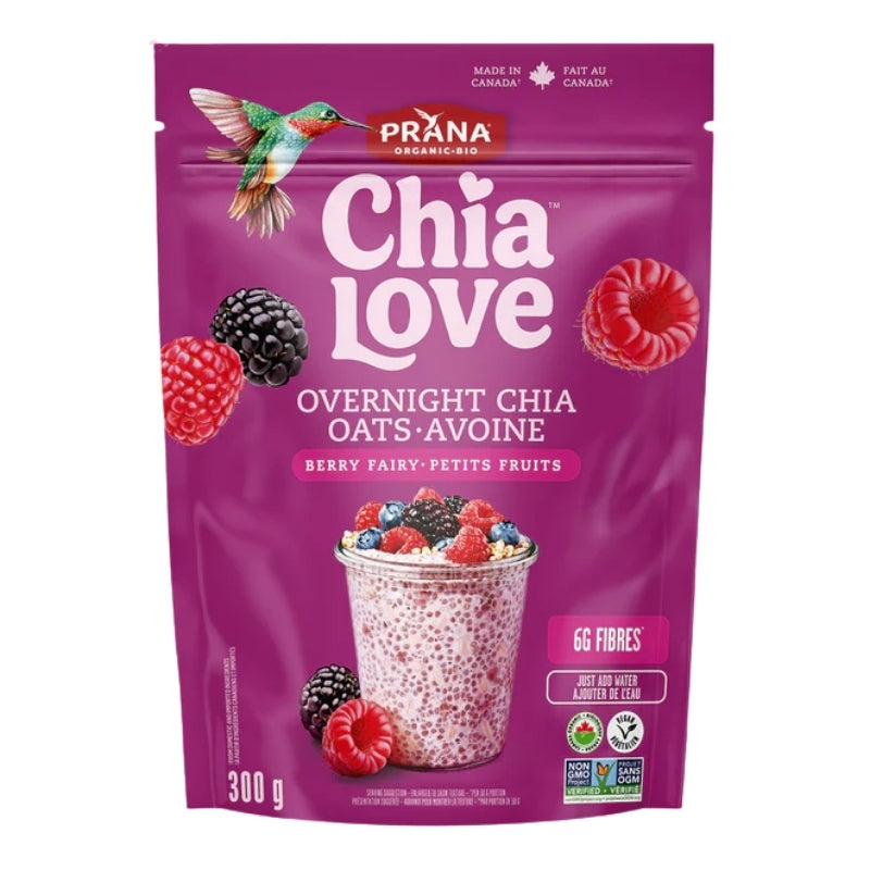Prana Chialove - Overnight Chia-Avoine Rêve de petits fruits 300 g