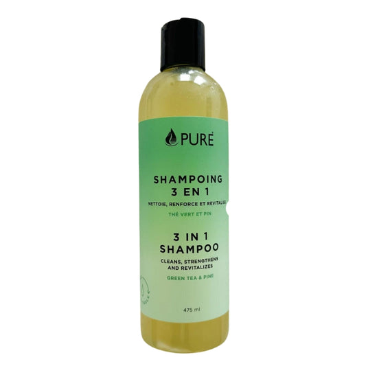Pure Shampoing 3 en 1 - Thé vert et Pin Shampoo 3 en 1 - Green tea & Pine