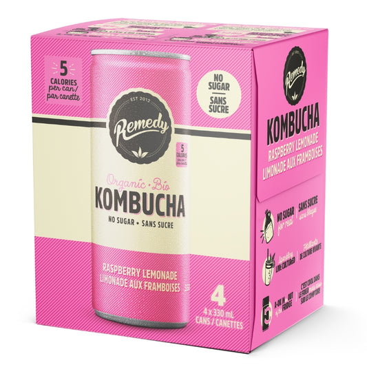 Remedy Kombucha Limonade Framboise Biologique Kombucha - Raspberry lemonade