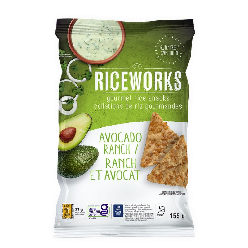Riceworks Croustilles de riz - Ranch et avocat Rice crips - Avocado ranch