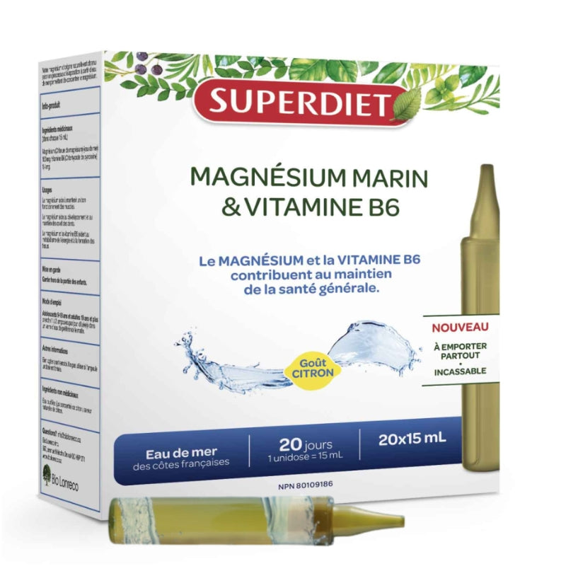 Superdiet Magnésium Marin et Vitamine B6 Marine Magnesium & Vitamine B6