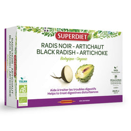 Superdiet Radis noir - Artichaut Bio Black radish - Artichoke Organic