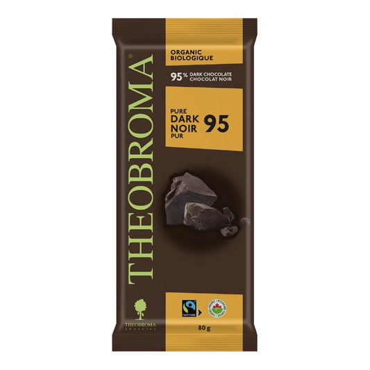 Theobroma TABLETTE DE CHOCOLAT NOIR PUR 95 % CACAO 95% dark chocolate - Pure dark 95