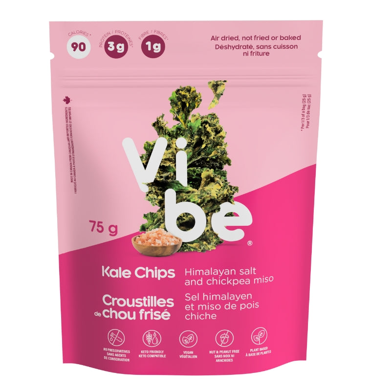 vibe Vibe Chou frisé croquant - Sel himalayen et miso de pois chiche Crunchy kale - Himalayan salt and chickpea miso