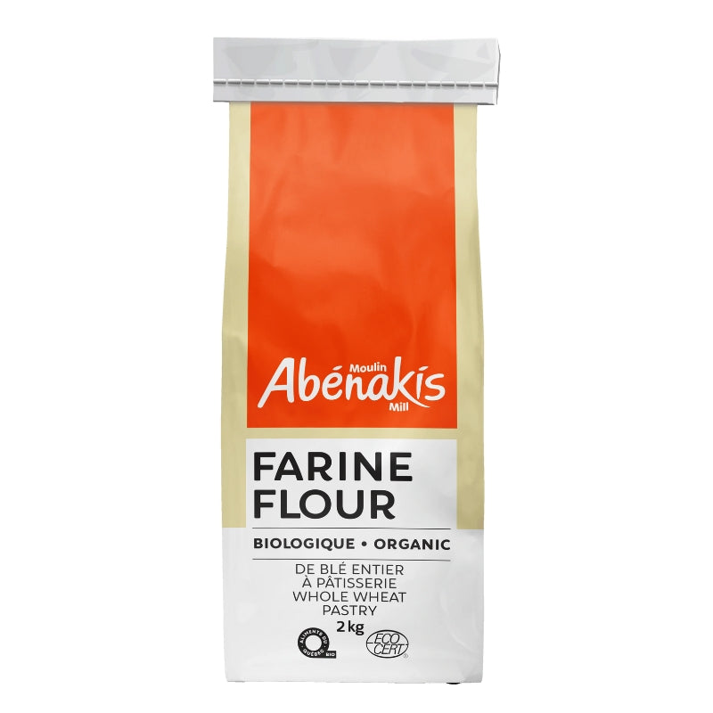 Abénakis Gourmet Farine entière de blé à pâtisserie biologique 2k