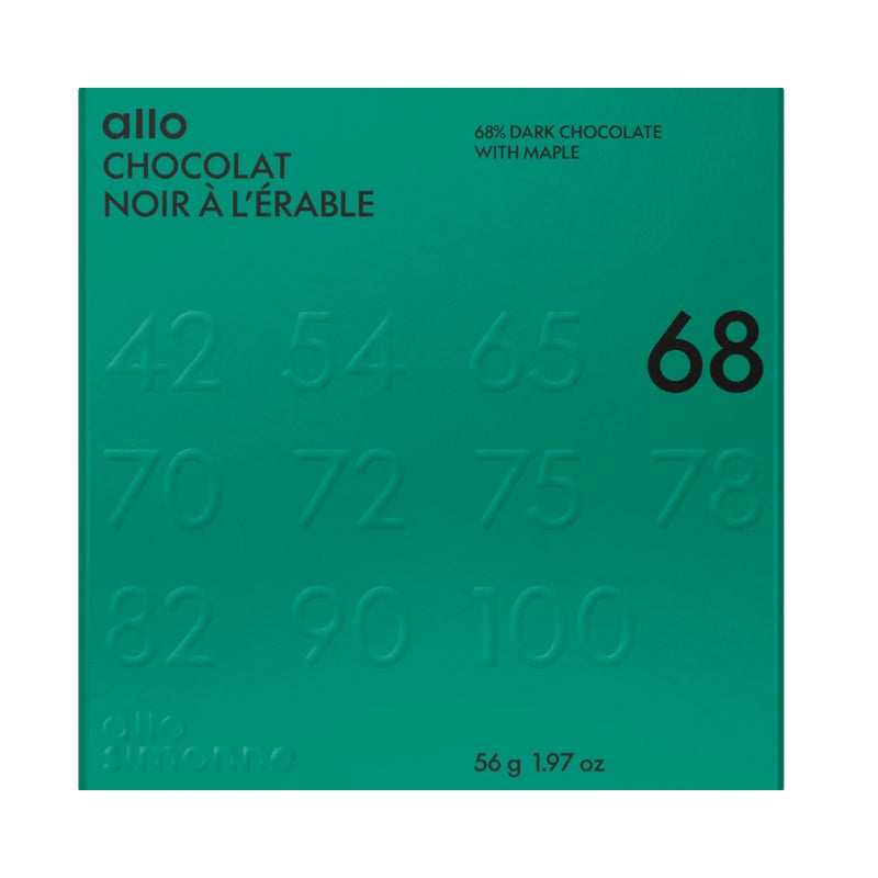 allo simonne Chocolat noir à l'érable 68% - Mexique