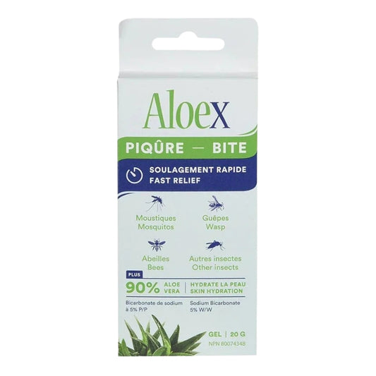 Aloex Gel Soulagement des Piqûres - Aloe Vera et bicarbonate de soude