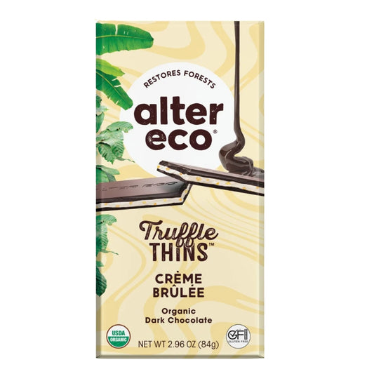 Truffle Thins Organic Dark Chocolate - Crème Brûlée