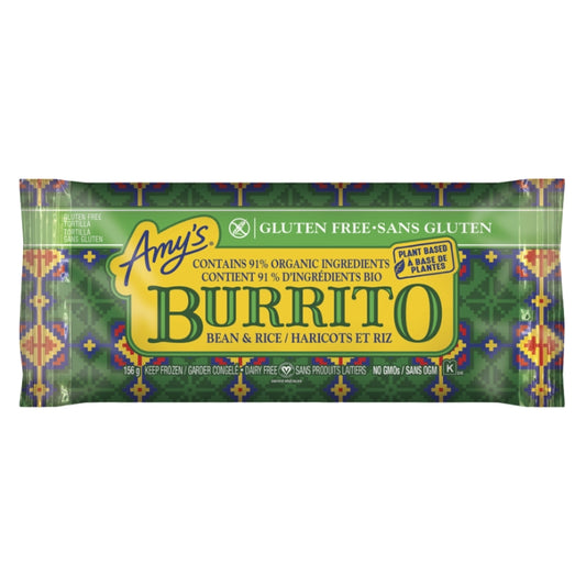 Amy's Kitchen - Burrito aux haricots et riz - Sans gluten - 156 g