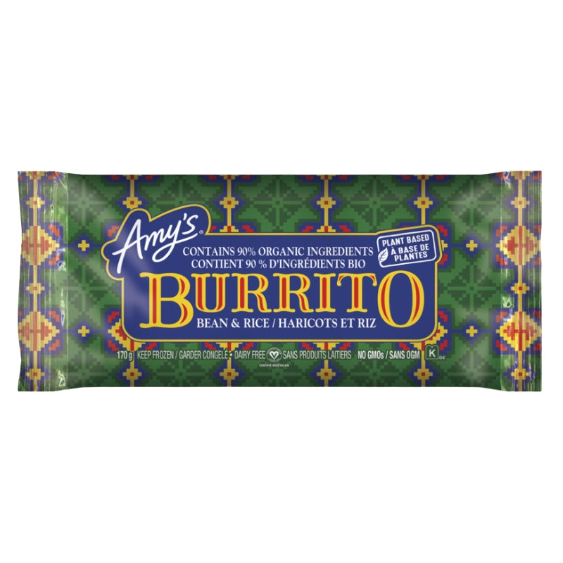 Amy's Kitchen - Burrito aux haricots et riz - sans produits laitiers - 170 g