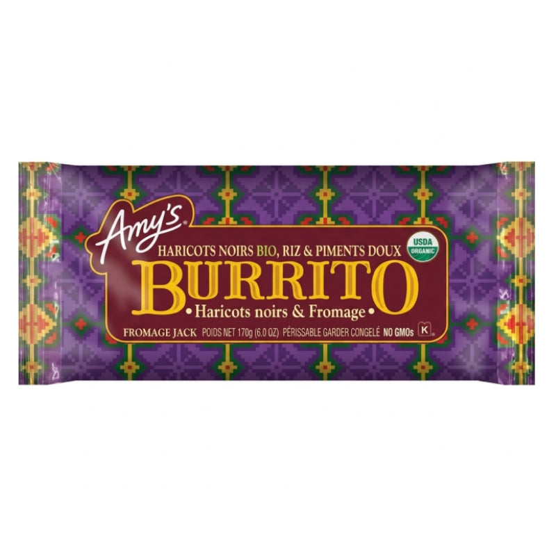 Amy's Kitchen - Burrito haricots noirs et fromage - 170 g