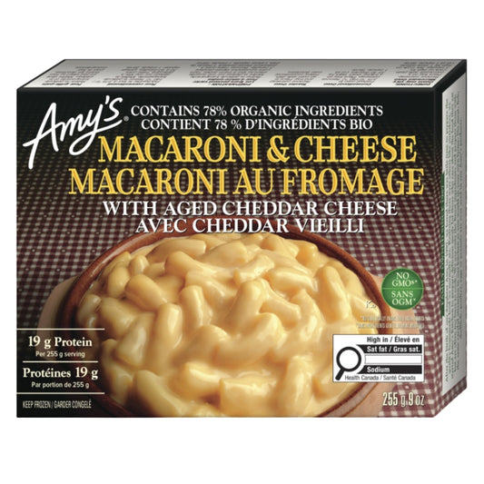 Amy's Kitchen - Macaroni au fromage - cheddar vieilli - 255 g