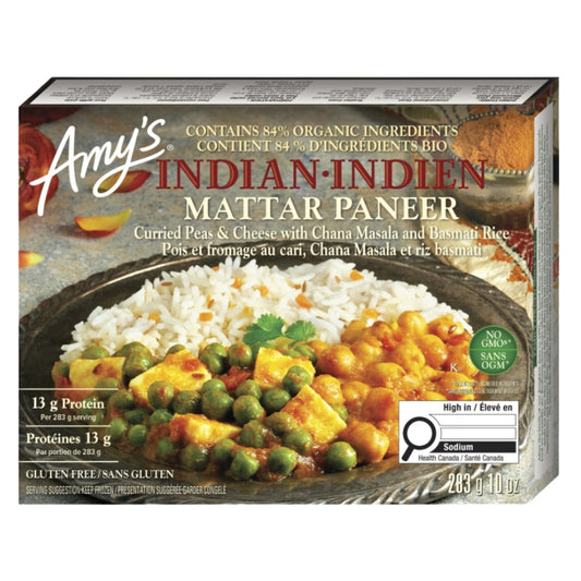 Amy's Kitchen - Mattar paneer indien - 283 g