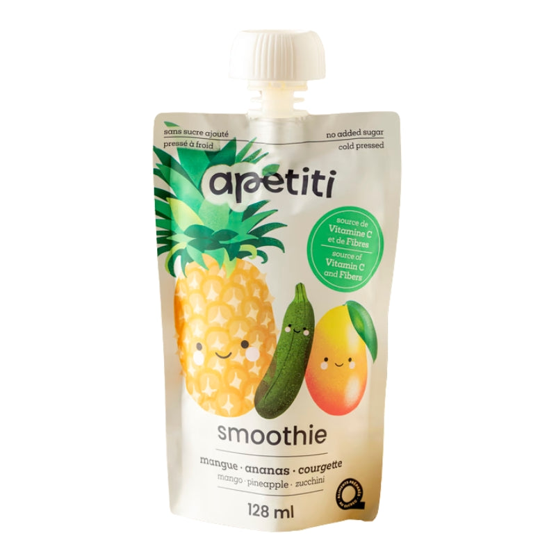 Apetiti - Smoothie - Mangue, ananas, courgette - 128 ml