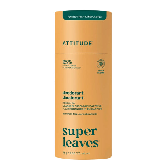 ATTITUDE Super leaves déodorant naturel - Fleur d'oranger et eucalyptus