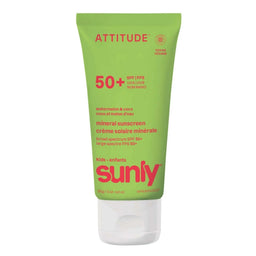 Attitude - Sunly Crème solaire minérale FPS 50 Enfants - Coco et melon d'eau - 85 g