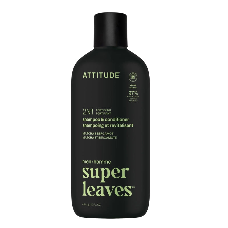 attitude Super leaves Homme - Shampoing et revitalisant - Matcha & Bergamote 