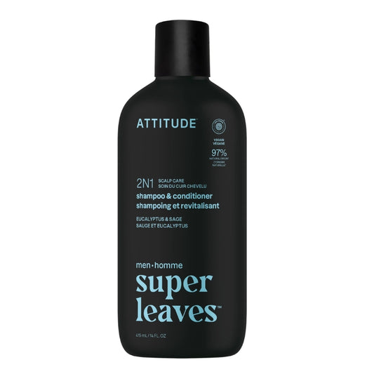 attitude Super leaves Homme - Shampoing et revitalisant - Eucalyptus & Sauge