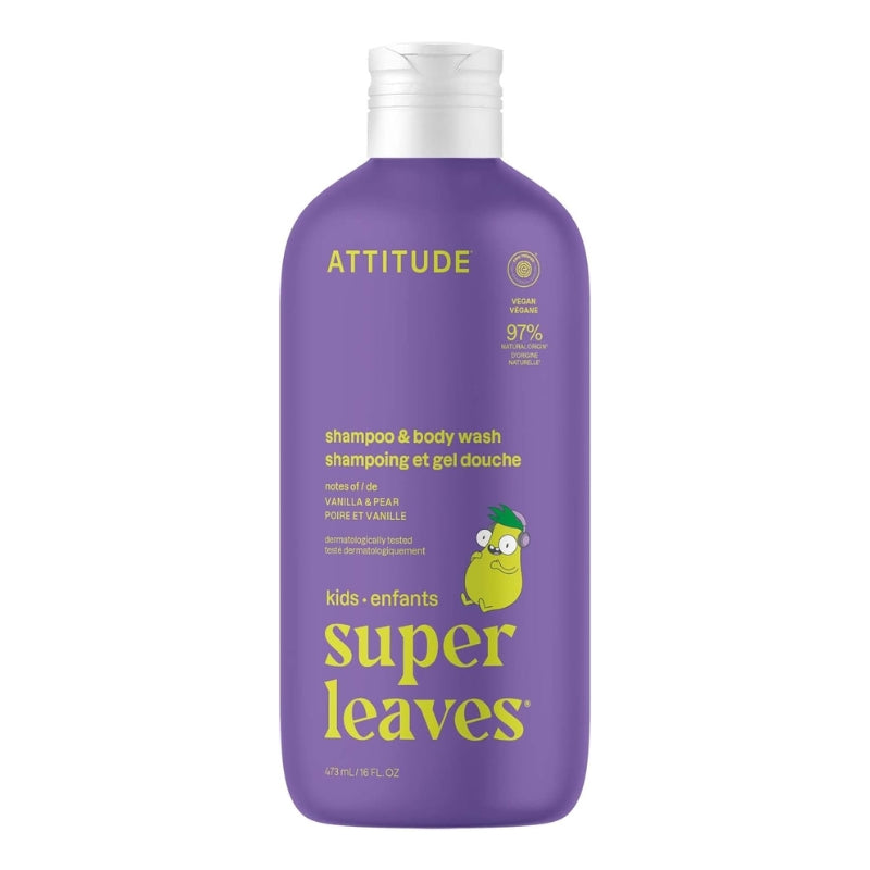 Attitude Little Leaves Shampoing et gel douche - Poire et Vanille Little Leaves shampoo & body wash - Vanilla & Pear