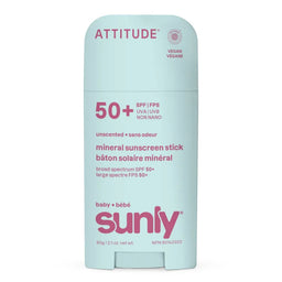 Attitude - Sunly bâton solaire minéral FPS 50 Bébé - Sans odeur - 60 g