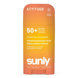Attitude - Sunly bâton solaire minéral FPS 50 - Coco tropicale - 60 g