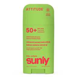 Attitude - Sunly bâton solaire minéral FPS 50 Enfants - Coco et melon d'eau - 60 g
