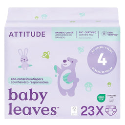 Attitude - Baby leaves couches bébé - Taille 4 (9-14kg) - 23 unités