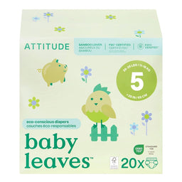 Attitude - Baby leaves couches bébé - Taille 5 (11-16kg) - 20 unités