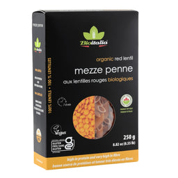 bioitalia Pâtes aux Lentilles Rouges Biologiques - Mezze penne