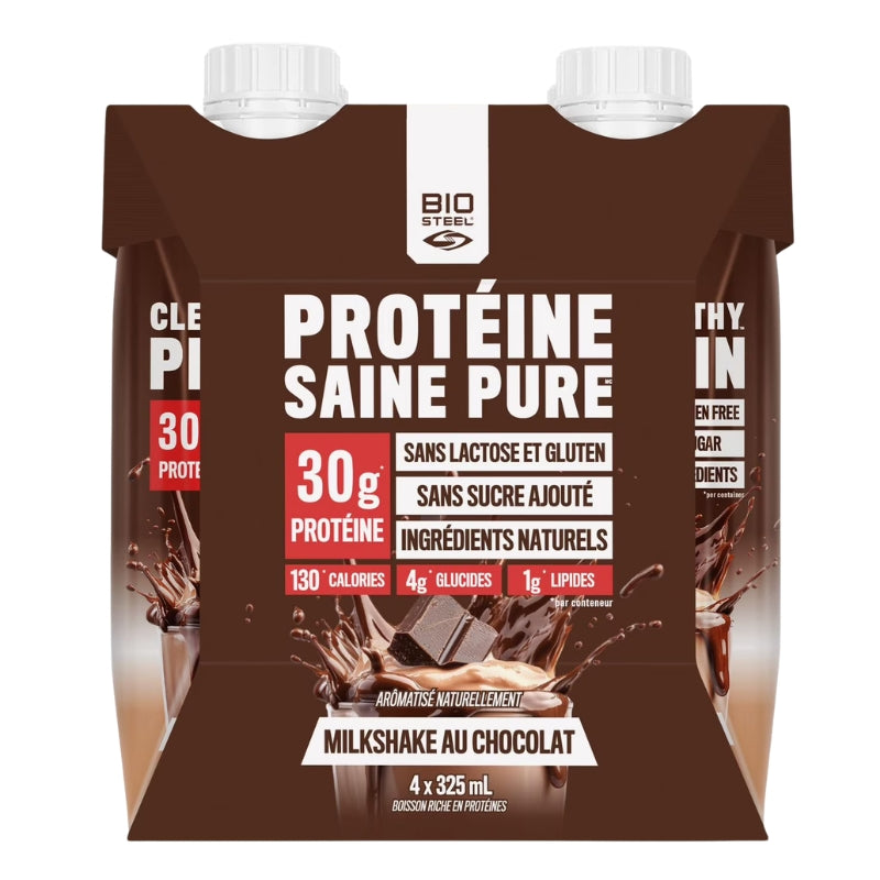 Biosteel - Boisson protéinée - Chocolat - 4 X 325 ml