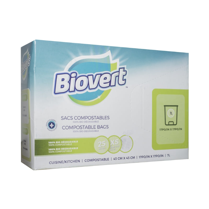 biovert Sac à ordures compostable - 7 litres 