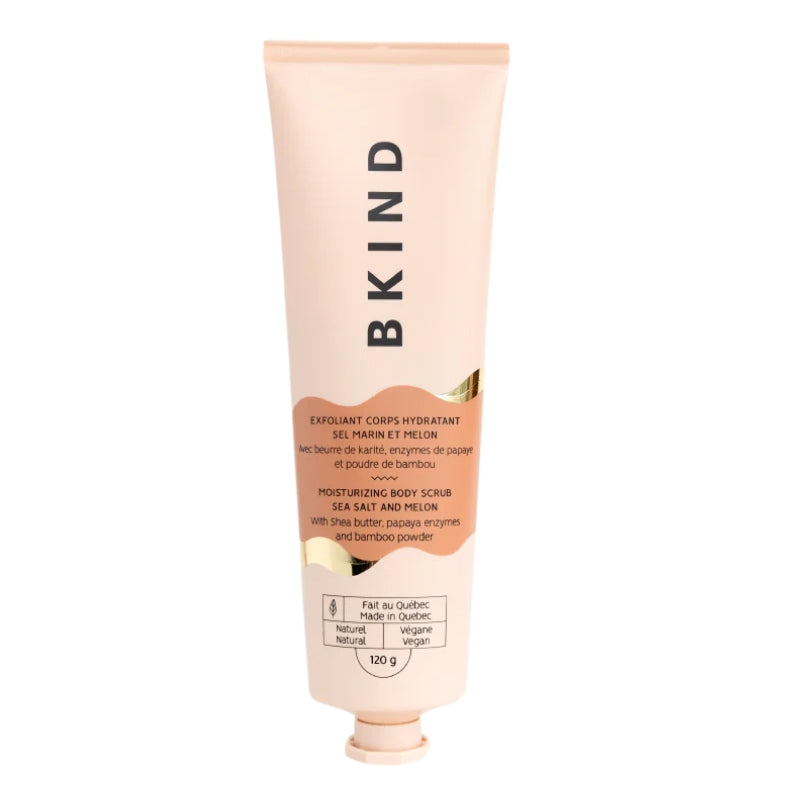BKIND - Exfoliant corps hydratant - sel marin et melon - 120 g