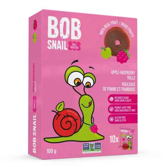 Bob Snail - Rouleaux de pomme et framboise - 100g