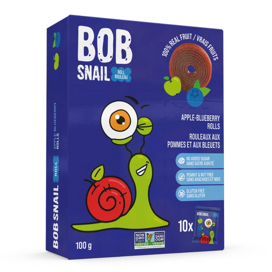 Bob Snail - Rouleaux aux pommes et aux bleuets - 100 g