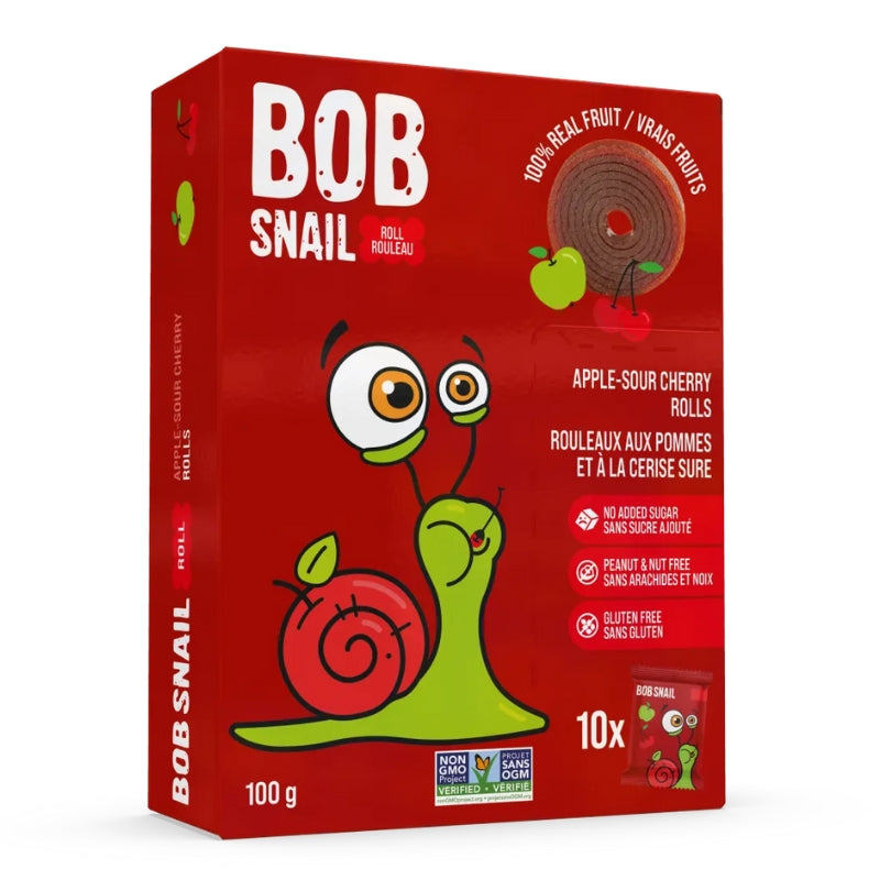 Bob Snail - Rouleaux aux pommes et à la cerise sûre - 100 g