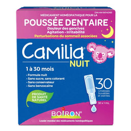 Boiron - Camilia Nuit - Poussée dentaire - 30 X 1 ml