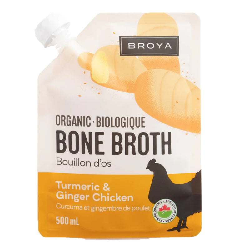 Broya - Bouillon d'os de poulet - Curcuma et gingembre 500 ml
