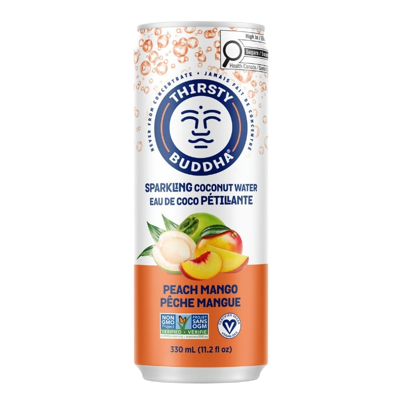 buddha brands eau de coco petillante -peche-mangue